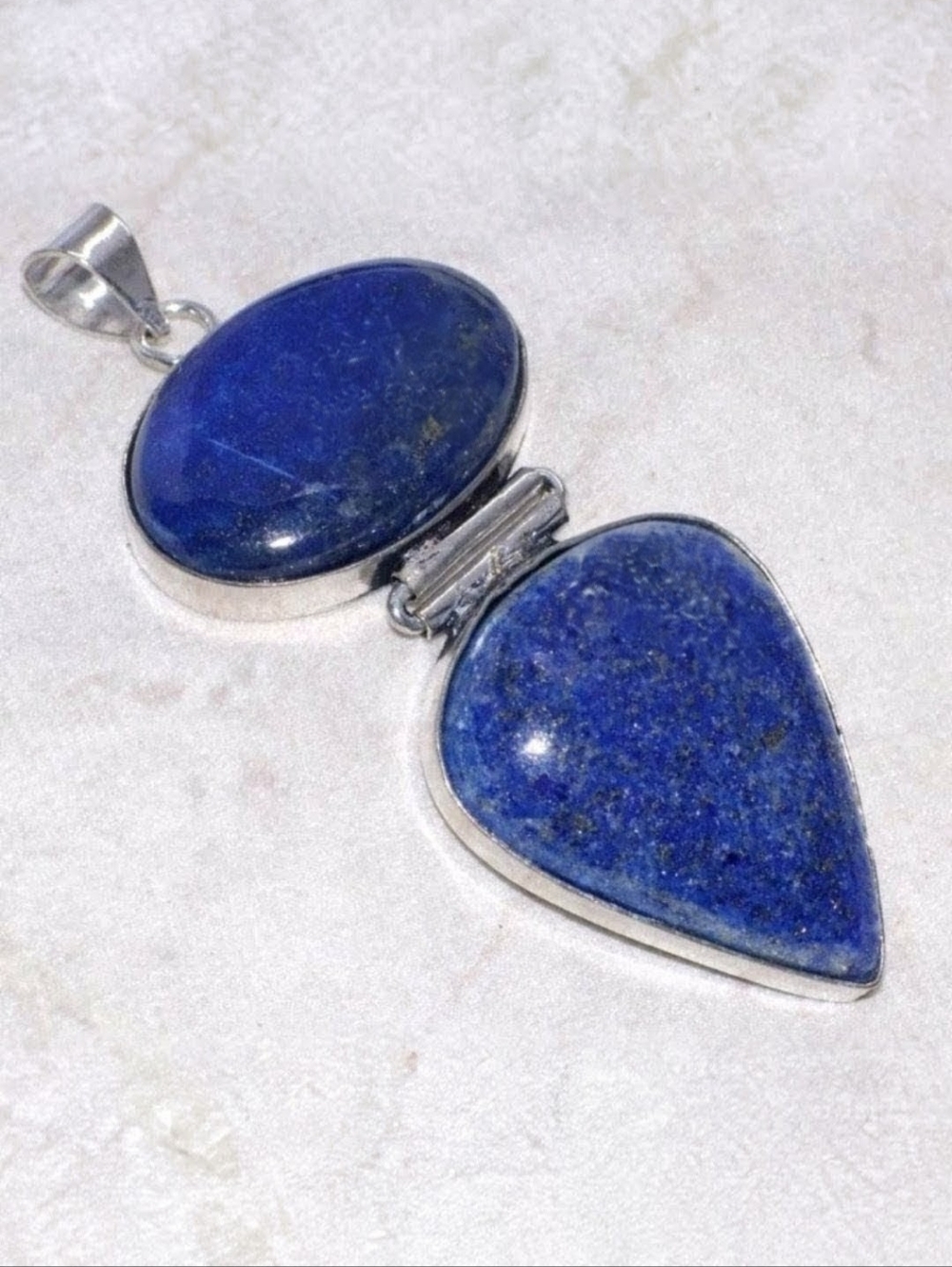Lapis Lazuli Gemstone 925 Sterling Silver Handmade Pendant Necklace